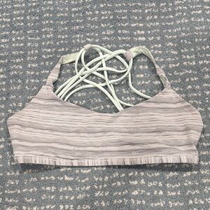 lululemon athletica gray/mint Strappy Sports Bra